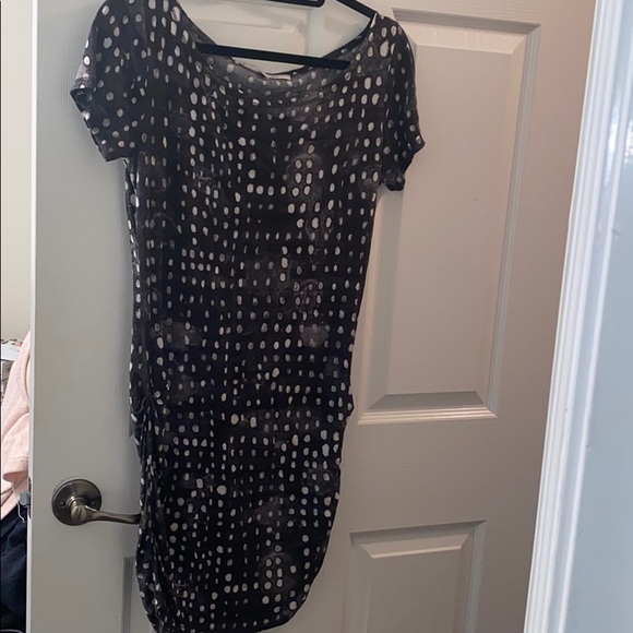 Rachel Roy Black White Polka Dot Dress 